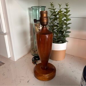 Vintage Oregon Myrtlewood Lamp Lighting Cottagecore Wooden Table Lamp